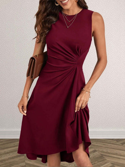 Twist Knot Sleeveless Midi Dress