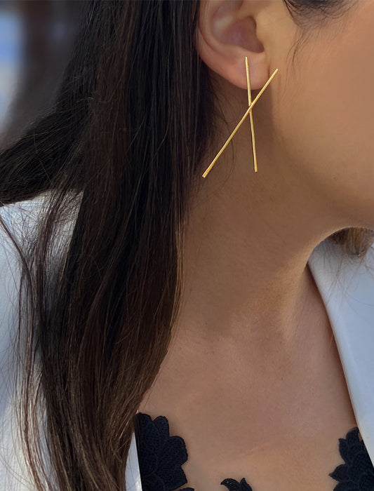Chopstick Statement Earrings