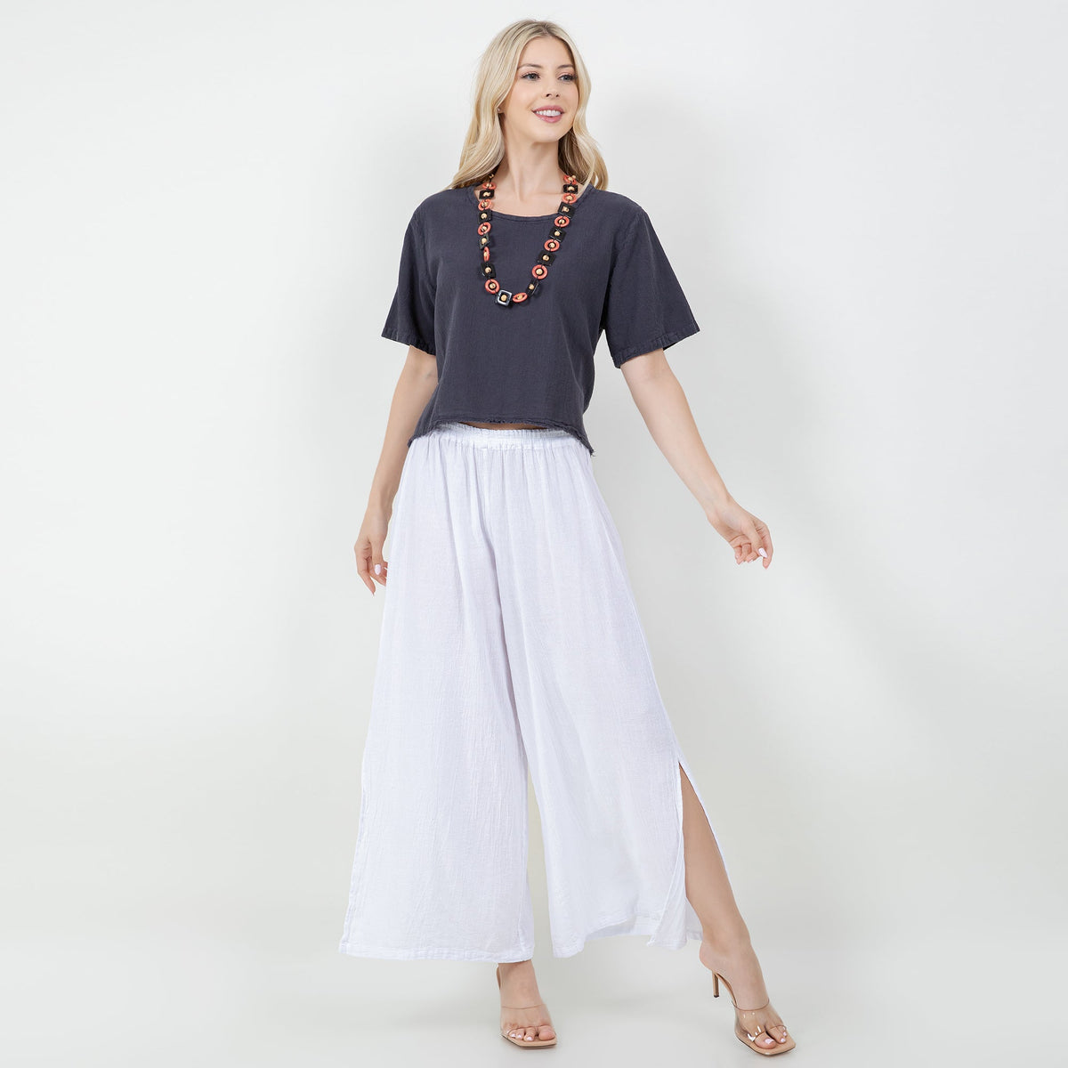 Women’s Cotton Gauze Frill Top