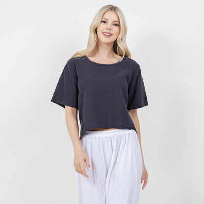 Women’s Cotton Gauze Frill Top