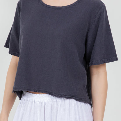 Women’s Cotton Gauze Frill Top