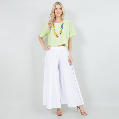 Women’s Cotton Gauze Frill Top