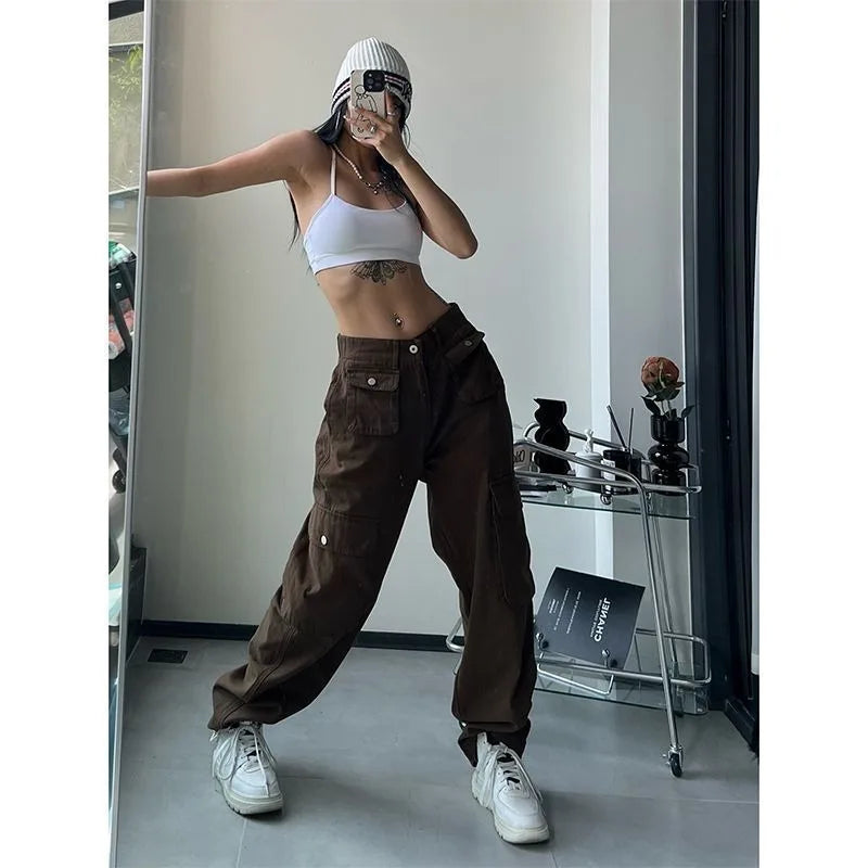 Women’s Vintage Brown Cargo Pants