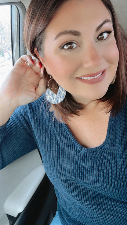 Indigo Fern Botanical Earrings