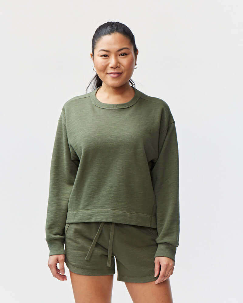 Freasy Garment-Dyed Crewneck Sweatshirt