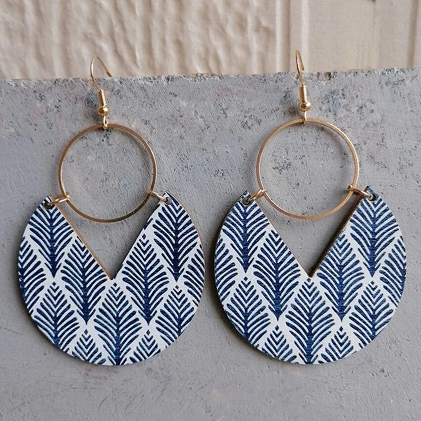Indigo Fern Botanical Earrings