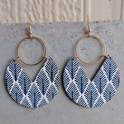 Indigo Fern Botanical Earrings