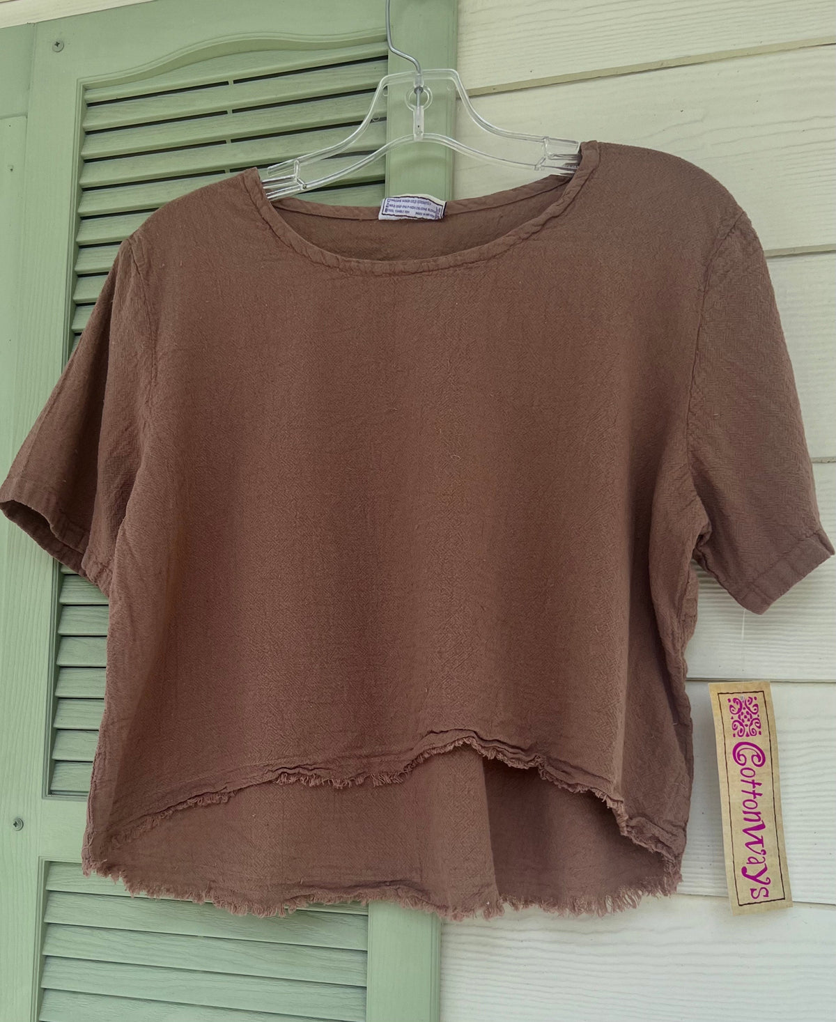 Women’s Cotton Gauze Frill Top