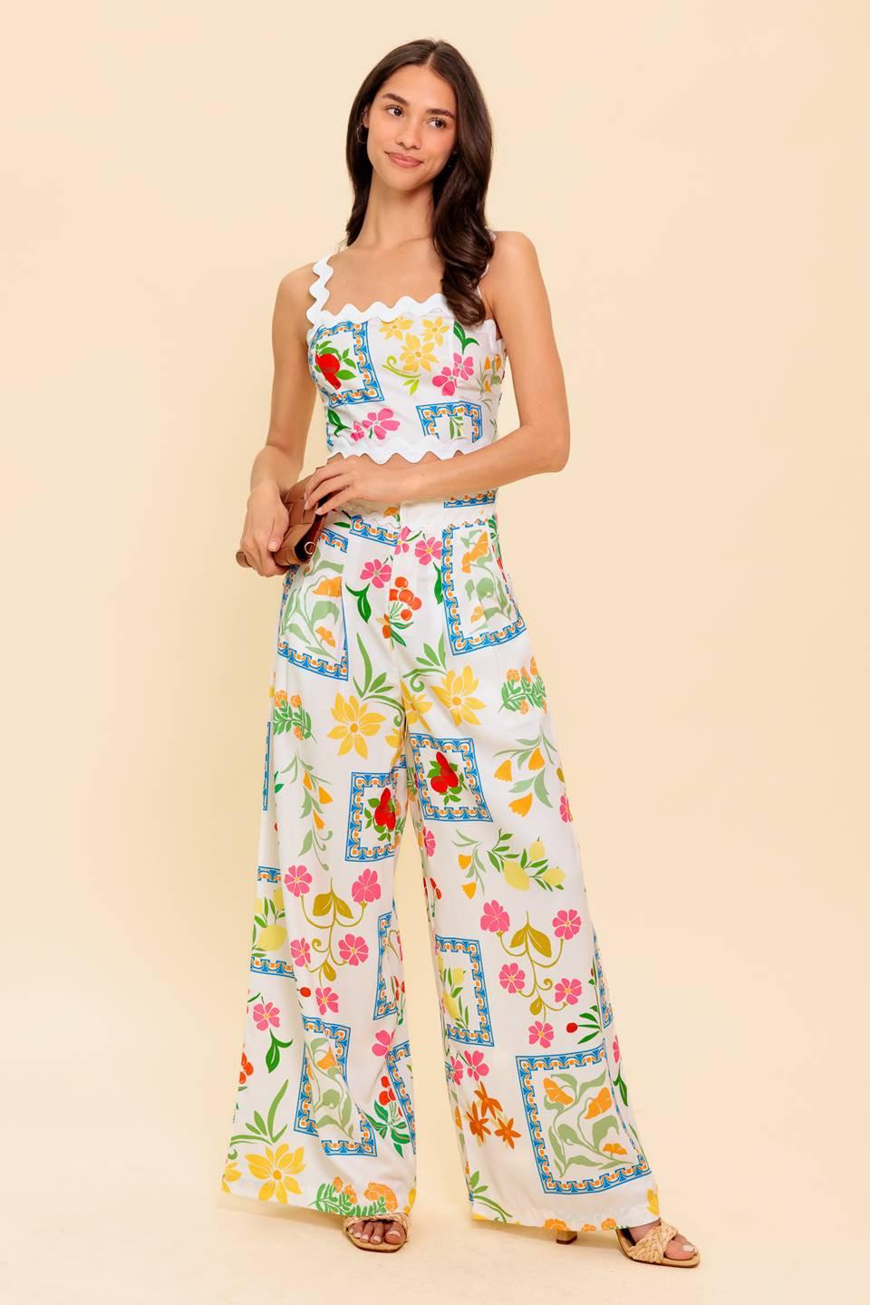 Printed Ric Rac Two-Piece Set