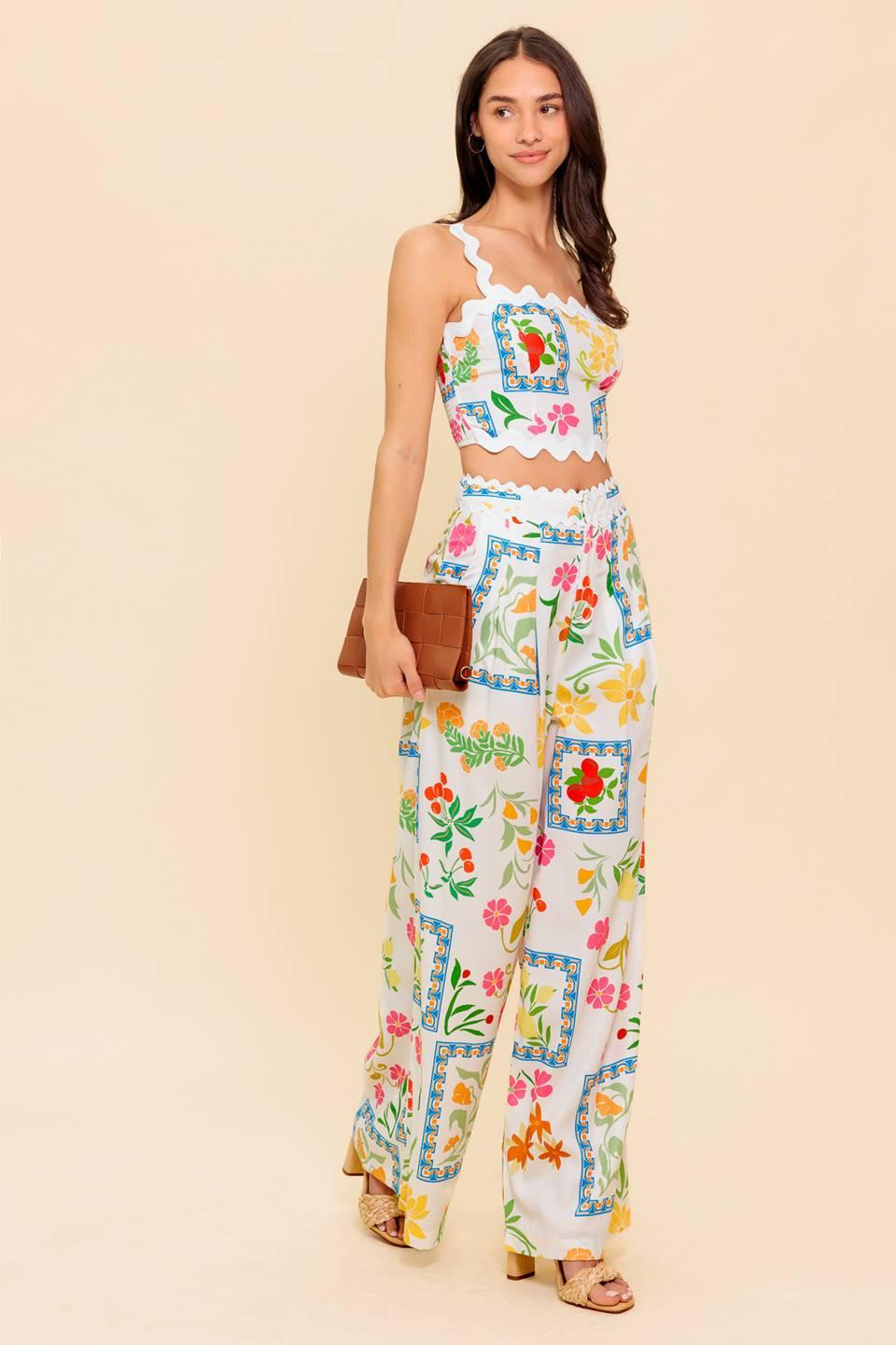 Printed Ric Rac Two-Piece Set
