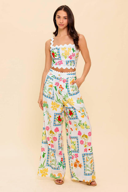 Printed Ric Rac Two-Piece Set