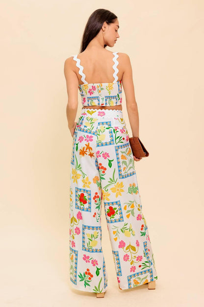 Printed Ric Rac Two-Piece Set