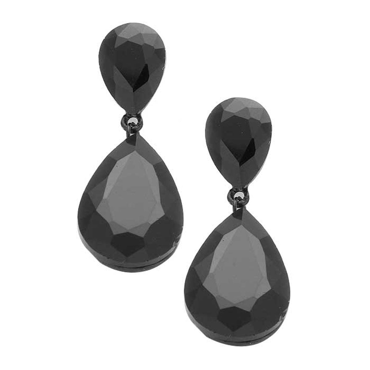 Glass Crystal Teardrop Earrings