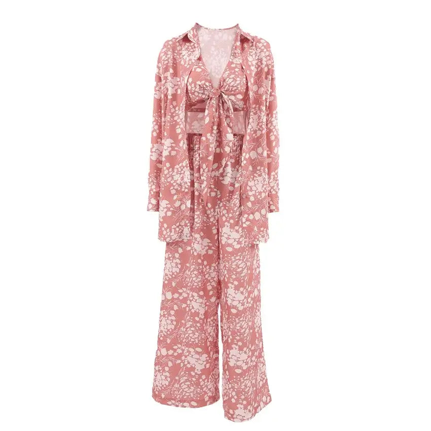 Women’s 3-Piece Floral Pajama Set