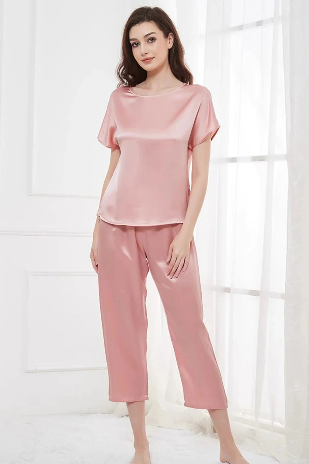 Women’s Mulberry Silk Capri Pajama Set