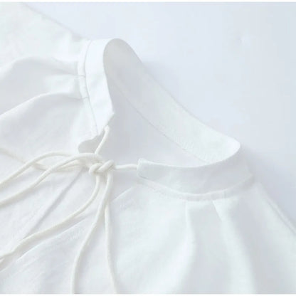 Women’s Cotton-Linen Ruffle Shorts Set