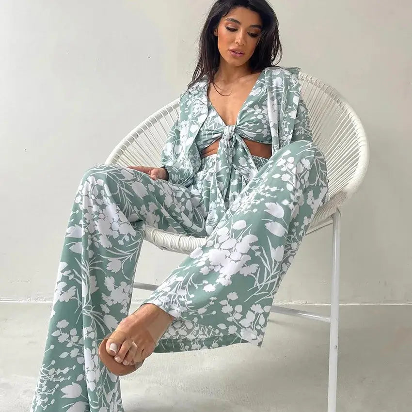 Women’s 3-Piece Floral Pajama Set