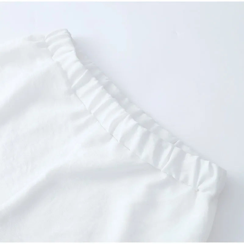 Women’s Cotton-Linen Ruffle Shorts Set