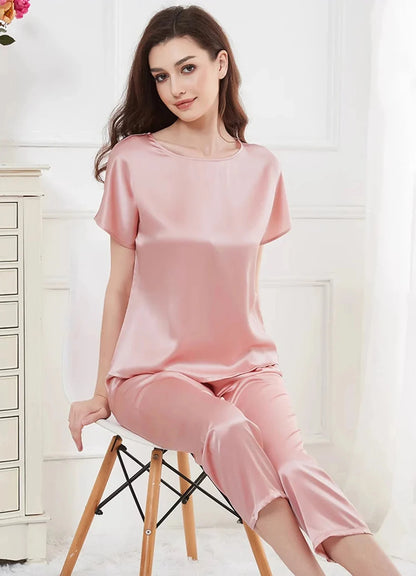 Women’s Mulberry Silk Capri Pajama Set