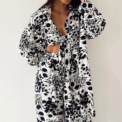 Women’s 3-Piece Floral Pajama Set