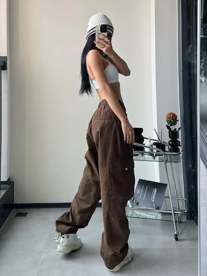Women’s Vintage Brown Cargo Pants