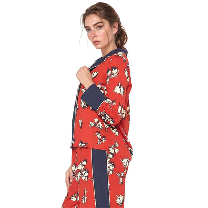 Women’s Floral Button-Front Pajama Blouse