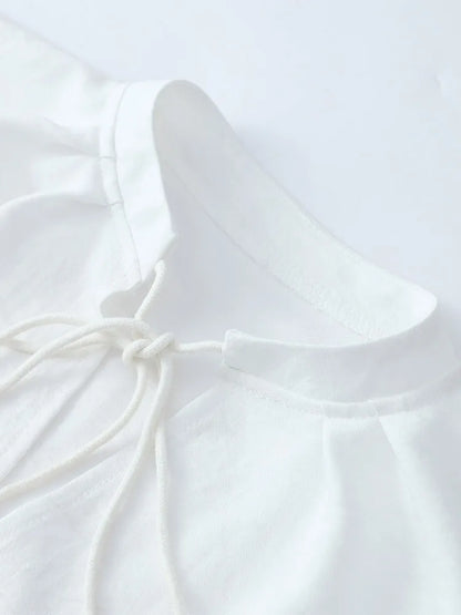 Women’s Cotton-Linen Ruffle Shorts Set