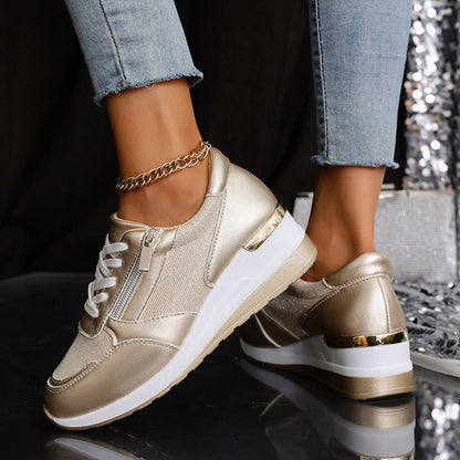 Women’s Lace-Up Side-Zip Sneakers