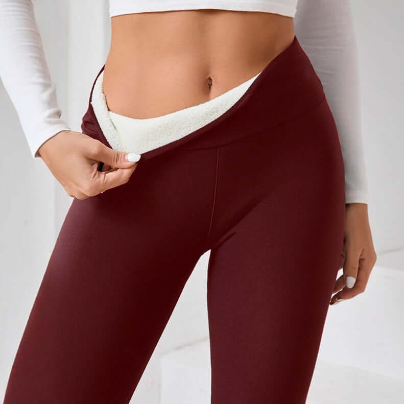 Fleece-Lined Cashmere-Touch Winter Leggings