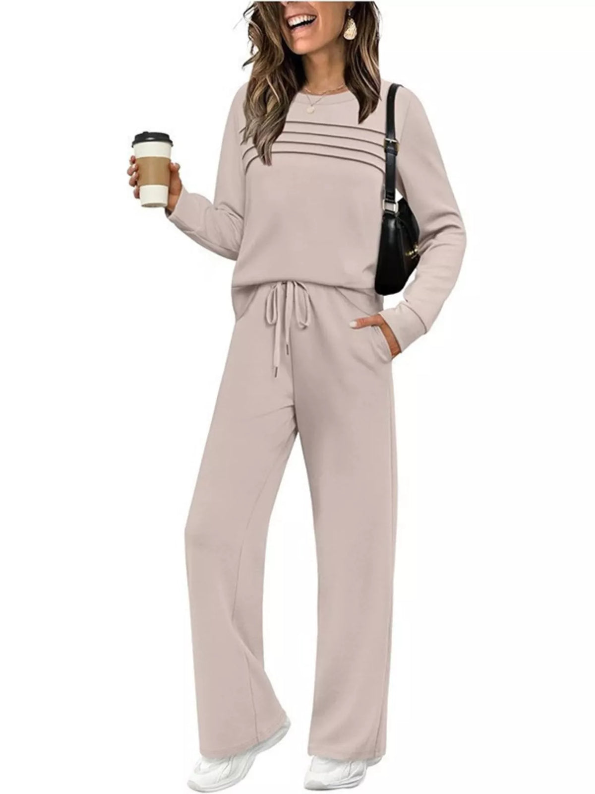Plus Size Long Sleeve Two-Piece Set