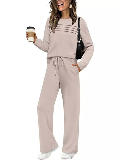 Plus Size Long Sleeve Two-Piece Set