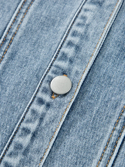 Scallop Trim Pocket Denim Jacket