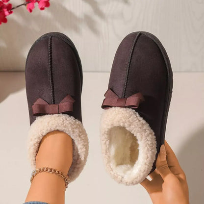 Suede Fluff-Lined Flat Shoes
