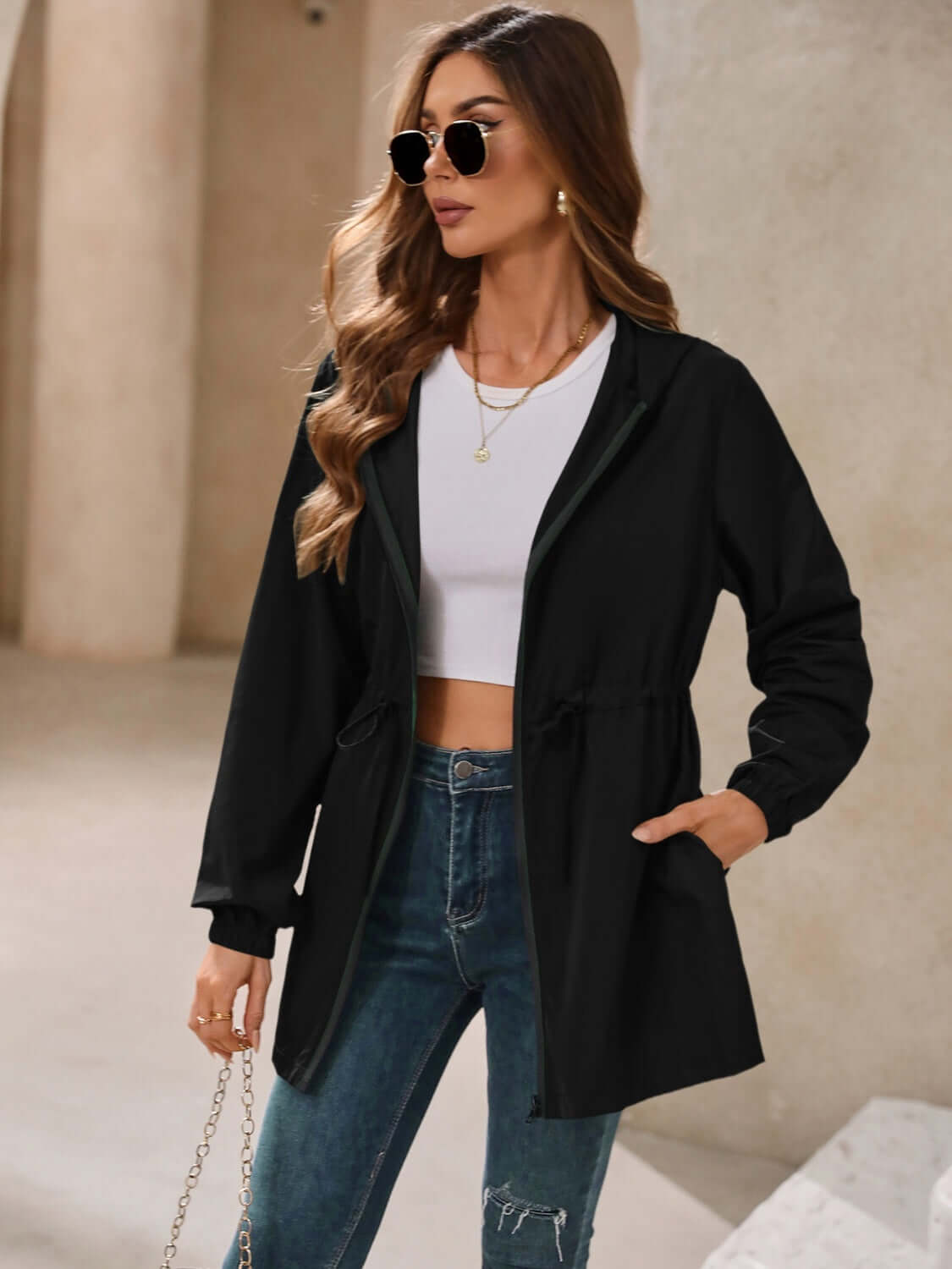 Waterproof Hooded Windbreaker Jacket