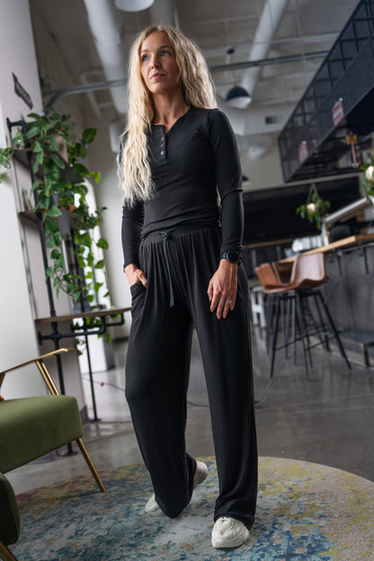 Women’s Silky Wide-Leg Lounge Pants