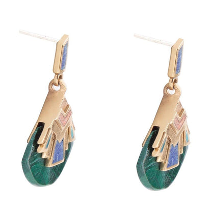 Art Deco Multicolor Stone Earrings