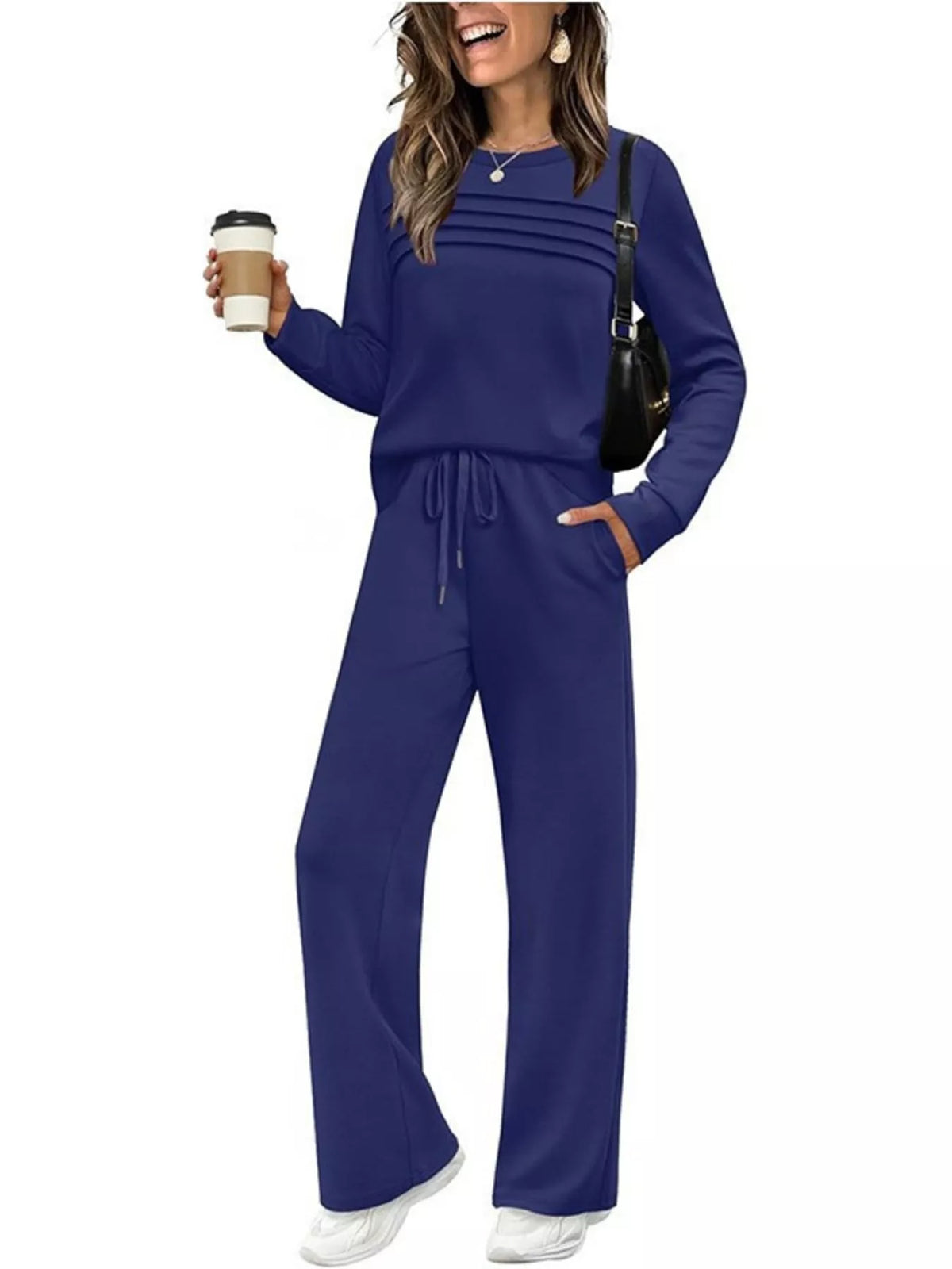 Plus Size Long Sleeve Two-Piece Set
