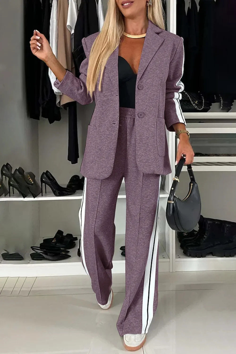 Women’s Buttoned Two-Piece Set