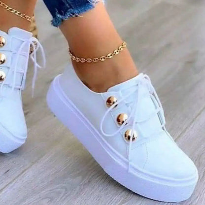 Women’s Round Toe Platform Sneakers