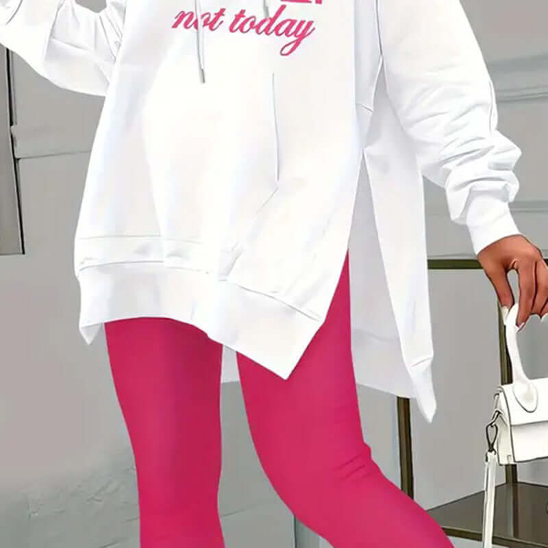 Women’s Letter Print Hoodie & Leggings Set