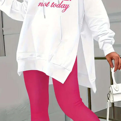 Women’s Letter Print Hoodie & Leggings Set
