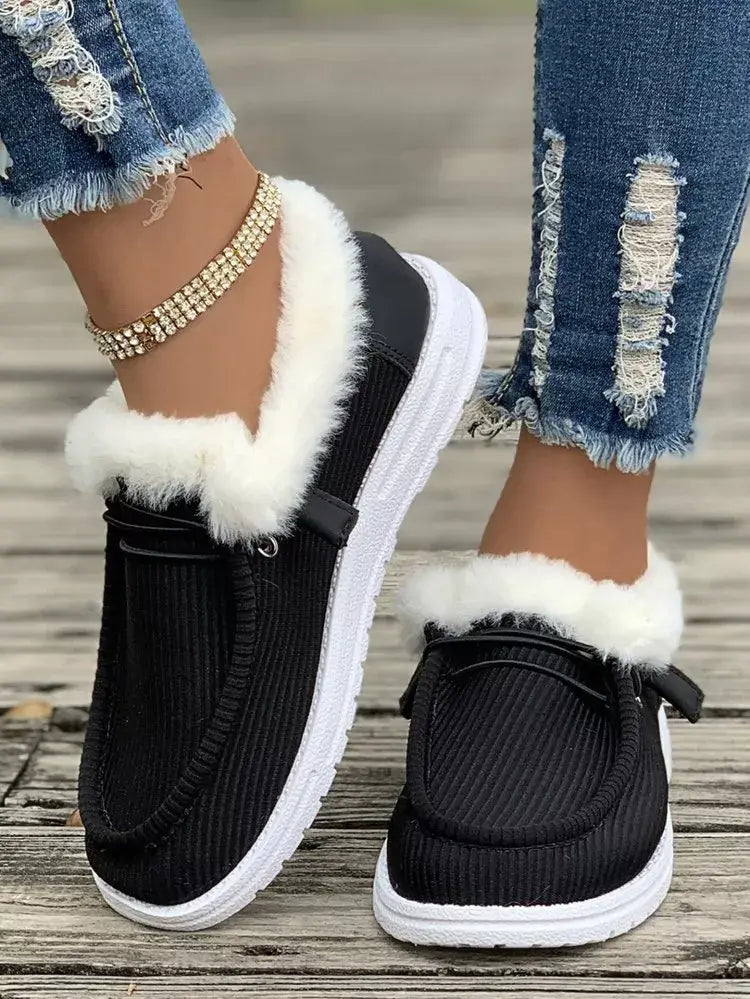 Cozy Plush-Lined Slip-On Flats