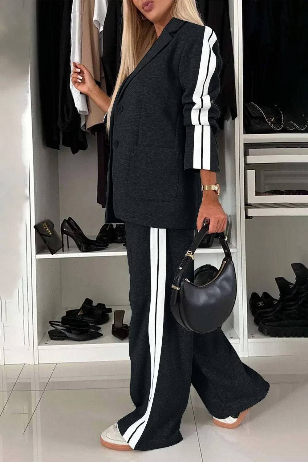 Women’s Buttoned Two-Piece Set