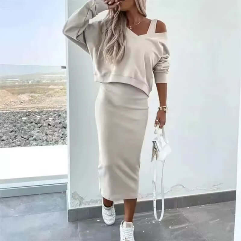 Two Piece-Set Knit Dress