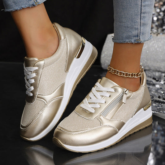 Women’s Lace-Up Side-Zip Sneakers