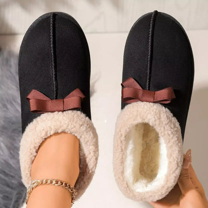 Suede Fluff-Lined Flat Shoes