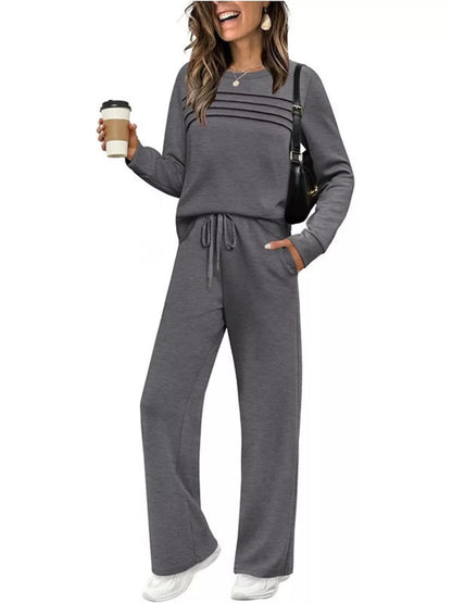 Plus Size Long Sleeve Two-Piece Set