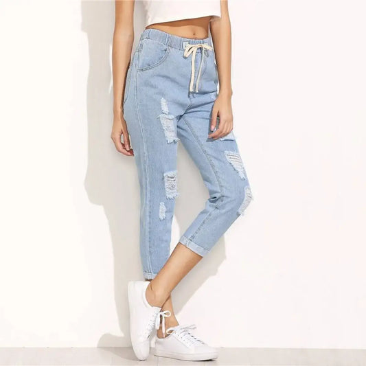 Women’s Casual Ripped Skinny Jeans