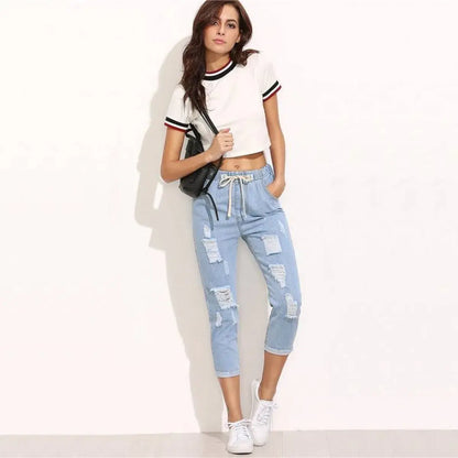 Women’s Casual Ripped Skinny Jeans