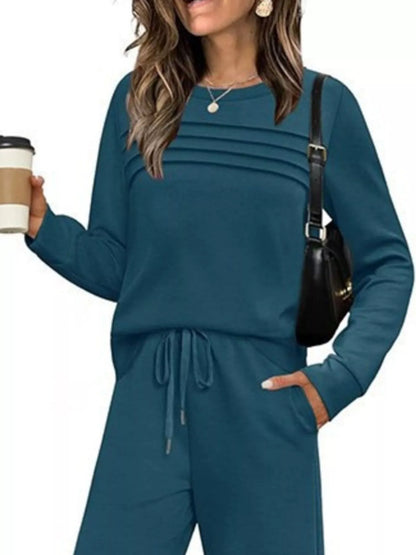 Plus Size Long Sleeve Two-Piece Set